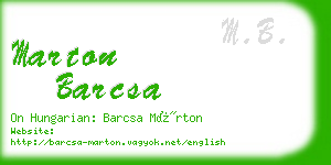 marton barcsa business card